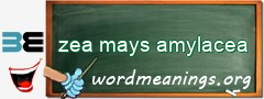 WordMeaning blackboard for zea mays amylacea